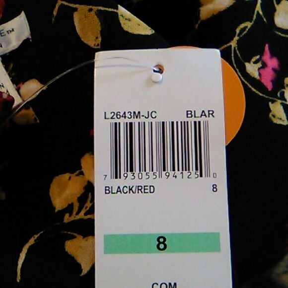 NWT London Style Collection Dark Floral Dress - Picture 9 of 11